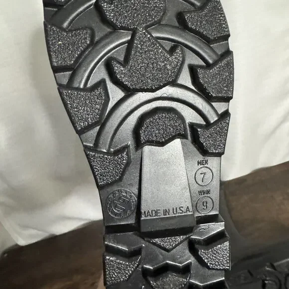 SERVUS Rubber Waterproof PVC Work Boots Plain Soft Toe Men 7 Wmn 9 - Picture 6 of 7